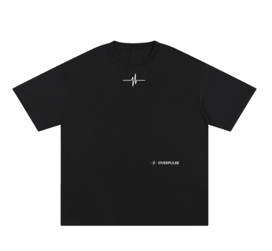 Overpulse Black Pure cotton T-shirt