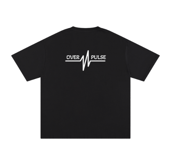 Overpulse Black Pure cotton T-shirt